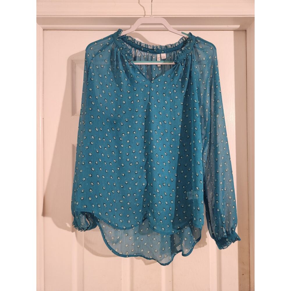 Elle Women's Sheer Blouse L